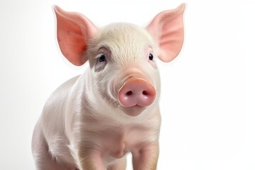 Cheerful pig portrayal  symbol of joyful farm life, healthy living, and whimsical animal depiction