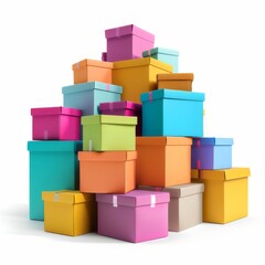 Obraz premium box, color box, recycled box, toy, block