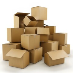 Fototapeta premium boxes, recycled boxes, recycled paper boxes, box, cardboard, carton, package, delivery, brown