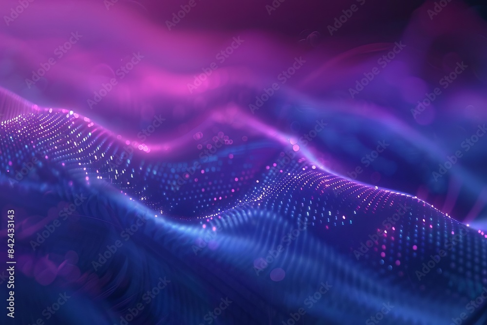 Wall mural abstract background of coding software for technology, blue and violet tone