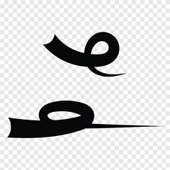 Line flourish swirl vector calligraphy ornament elements.