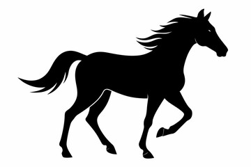 Obraz premium Vector Horse silhouette and illustration svg file