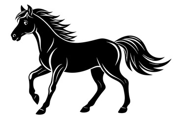 Vector Horse silhouette and illustration svg file