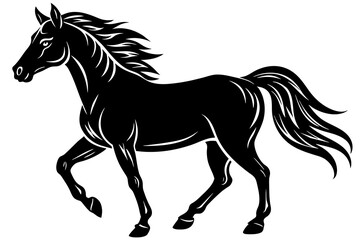 Vector Horse silhouette and illustration svg file