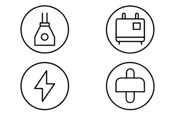 set of icons for power icon design