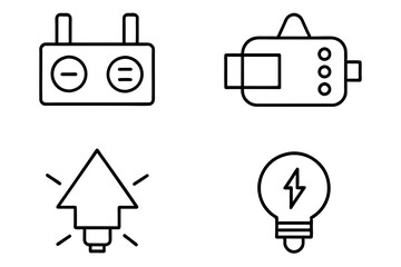 set of icons for power icon design