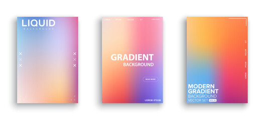 Naklejka premium Abstract blurred gradient mesh background in bright rainbow colors. Colorful smooth banner template. Easy editable soft colored vector illustration in EPS10 without transparency.