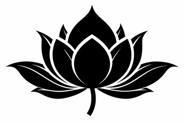 Lotus flower icon in simple style