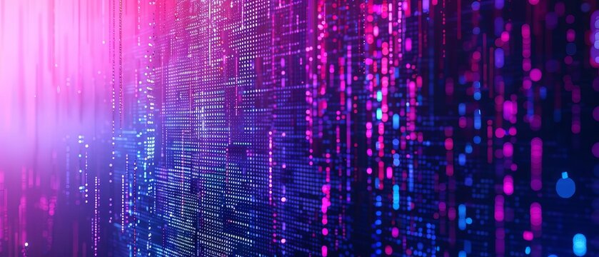 abstract background of coding software for city technology, blue and violet tone