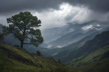 Obraz premium clouds over the mountains