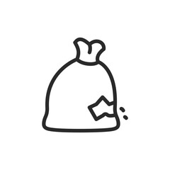 Military medal award, linear style icon. Editable stroke width