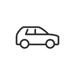 Fototapeta premium Crossover, linear style icon. Large vehicle. Editable stroke width