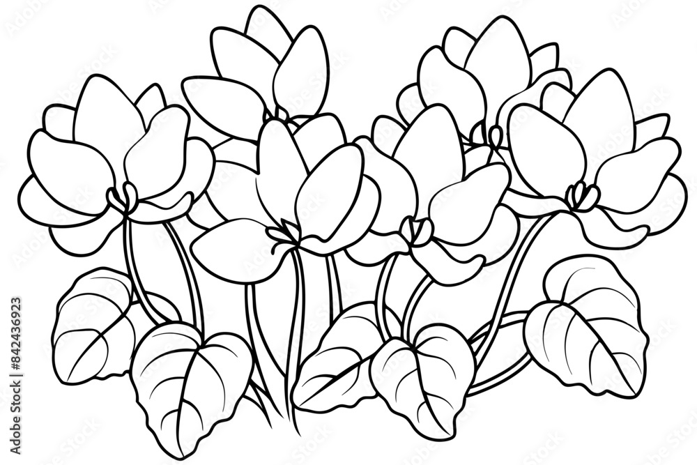 Wall mural illustration of a flower