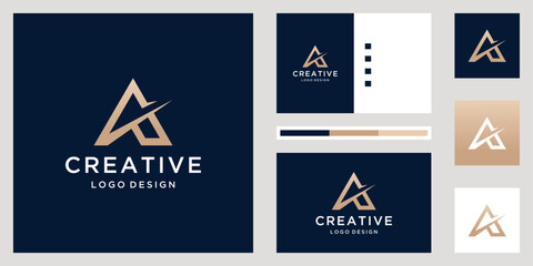 Initial Letter A Arrow modern logo design inspiration 