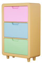 3D Wooden Side Table Illustration