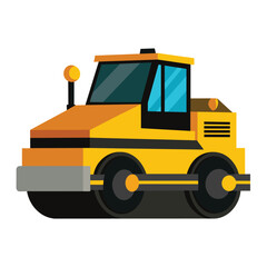 Adobe Illustrator Artwork realistic Construction Cold Planer vehicle on white background vector illustration eps 10