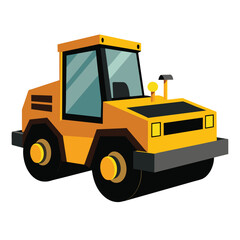 Adobe Illustrator Artwork realistic Construction Cold Planer vehicle on white background vector illustration eps 10