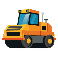 Naklejka premium Adobe Illustrator Artwork realistic Construction Cold Planer vehicle on white background vector illustration eps 10