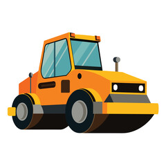 Adobe Illustrator Artwork realistic Construction Cold Planer vehicle on white background vector illustration eps 10