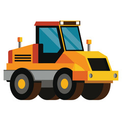 Fototapeta premium Adobe Illustrator Artwork realistic Construction Cold Planer vehicle on white background vector illustration eps 10