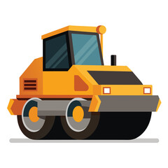 Adobe Illustrator Artwork realistic Construction Cold Planer vehicle on white background vector illustration eps 10