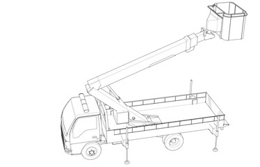 a car with a cradle lift