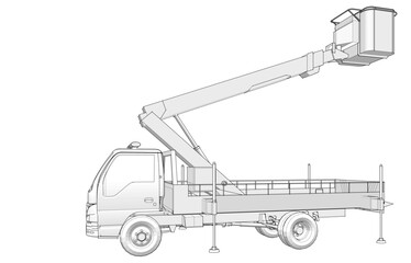 a car with a cradle lift