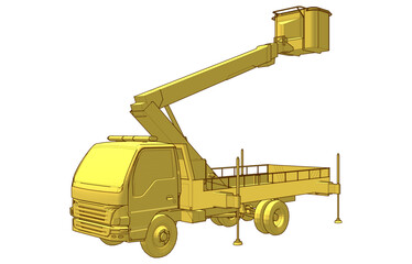 a car with a cradle lift