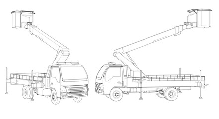 a car with a cradle lift