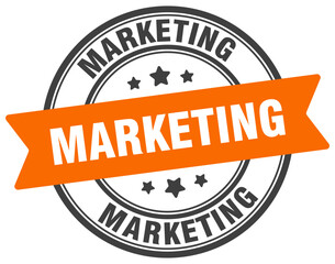 Fototapeta premium marketing stamp. marketing label on transparent background. round sign