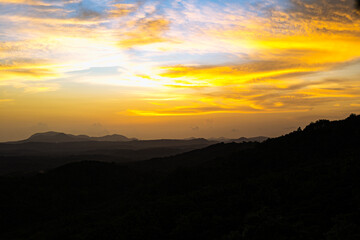 sunset in the mountains