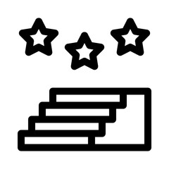 stairs line icon