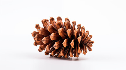 A photo of Pine cone isolated on white background.