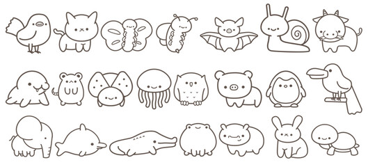 Cute animal icon collection