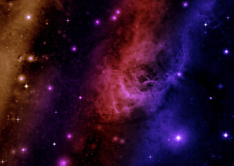galaxy in a free space. 3D rendering