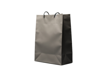 The Gray Elegance: A Shopping Adorned on White or PNG Transparent Background.