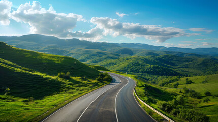 Fototapeta premium Beautiful highway in the mountains 