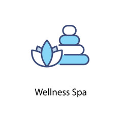 Wellness Spa icons vector set stock illustration.