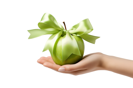 The Enchanted Apple on White or PNG Transparent Background.