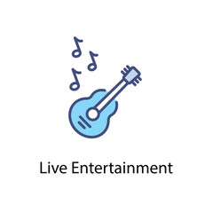 Live Entertainment icons vector set stock illustration.