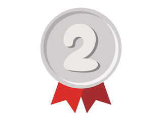 ランキング_赤いリボンの丸いメダル_2