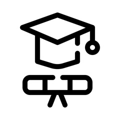 graduation line icon