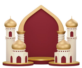 3D Islamic Ramadan Podium