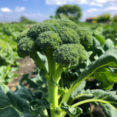 broccoli in the garden