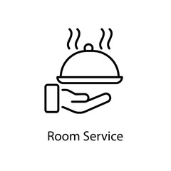 Room Service icons vector set stock illustration.