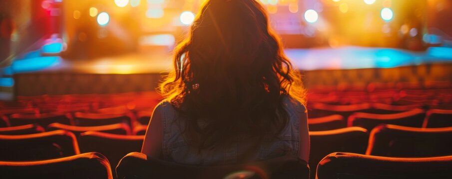 Woman going to a comedy show