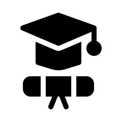 graduation glyph icon