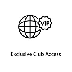 Exclusive Club Access icons vector set stock illustration.