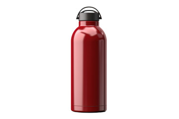 The Crimson Vessel: A Tale of Bold Hydration on White or PNG Transparent Background.
