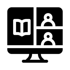 online class glyph icon